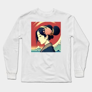 Furisode kanagawa Long Sleeve T-Shirt